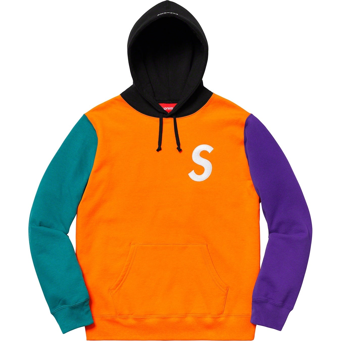 S Logo Colorblocked Hooded Sweatshirt view 3
